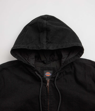 Dickies Hilham Hooded Lined Denim Jacket - Black
