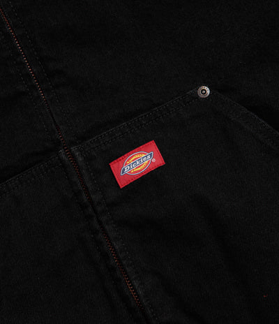 Dickies Hilham Hooded Lined Denim Jacket - Black