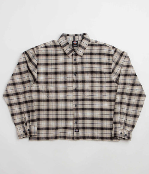 Dickies Jerome Cropped Flannel Shirt - Black