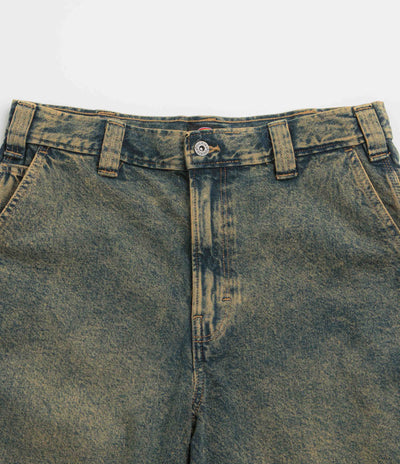 Dickies Madison Denim Shorts - Yellow Fade Indigo