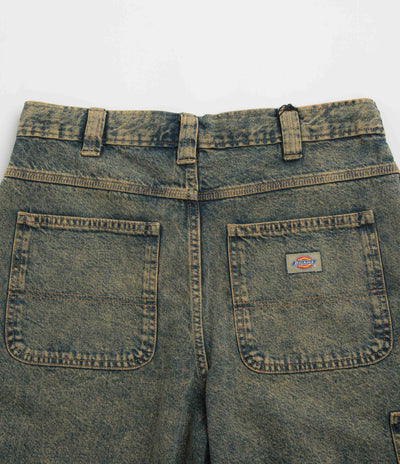 Dickies Madison Denim Shorts - Yellow Fade Indigo