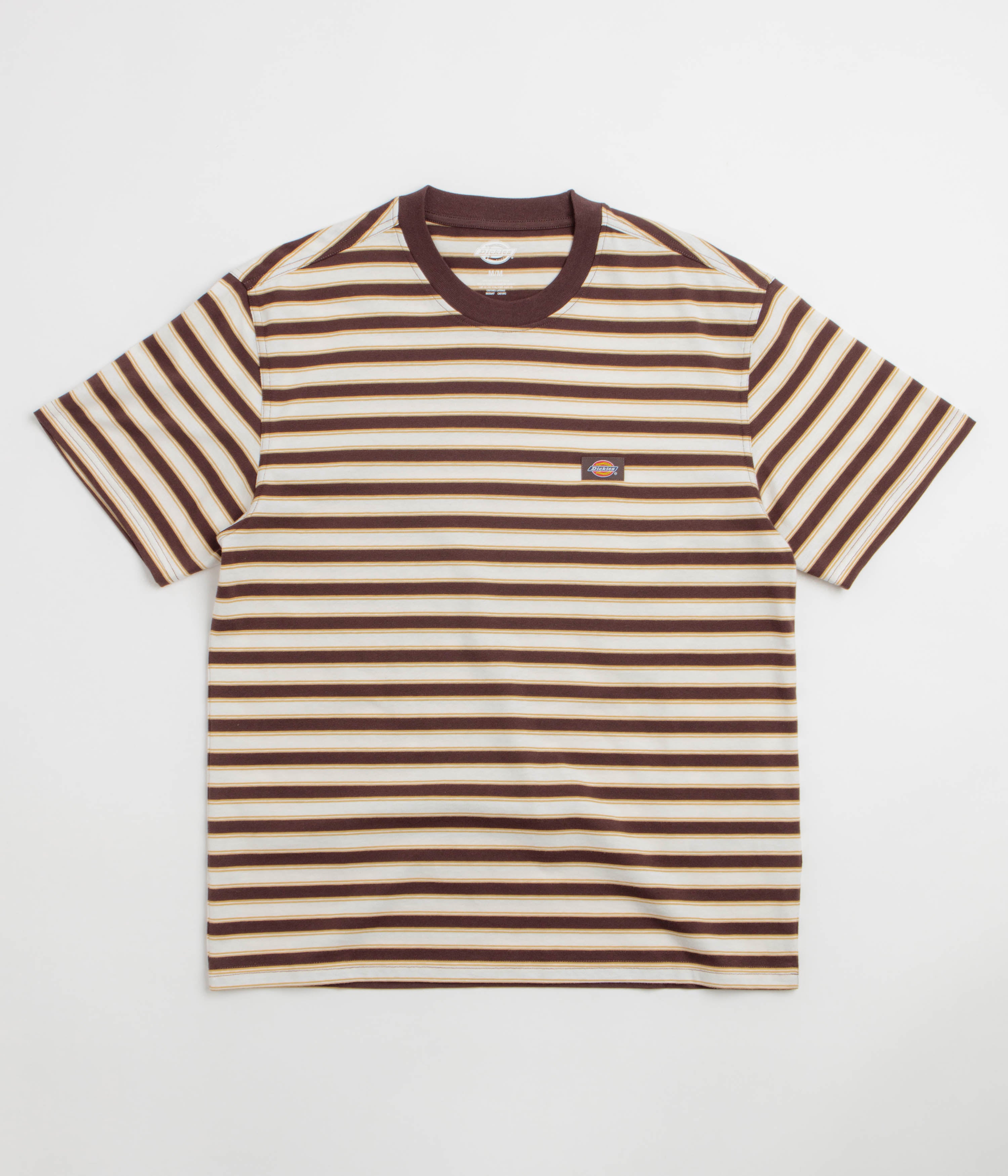 Dickies Oakport Stripe T-Shirt - Chocolate Brown