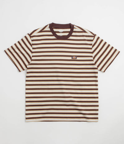 Dickies Oakport Stripe T-Shirt - Chocolate Brown