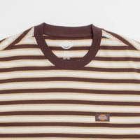 Dickies Oakport Stripe T-Shirt - Chocolate Brown thumbnail