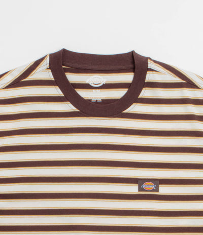 Dickies Oakport Stripe T-Shirt - Chocolate Brown