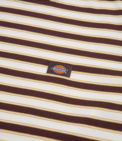 Dickies Oakport Stripe T-Shirt - Chocolate Brown