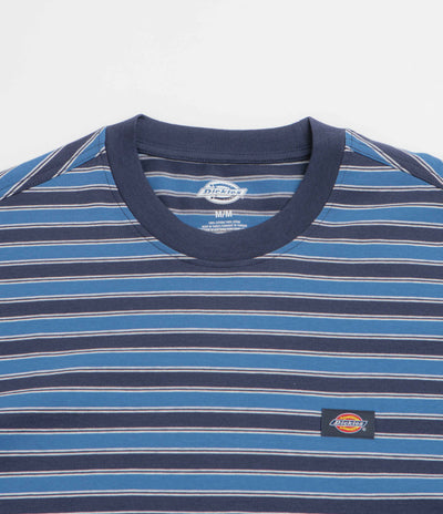 Dickies Oakport Stripe T-Shirt - Navy Blue
