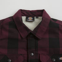 Dickies Sherpa Lined Sacramento Shirt - Maroon thumbnail