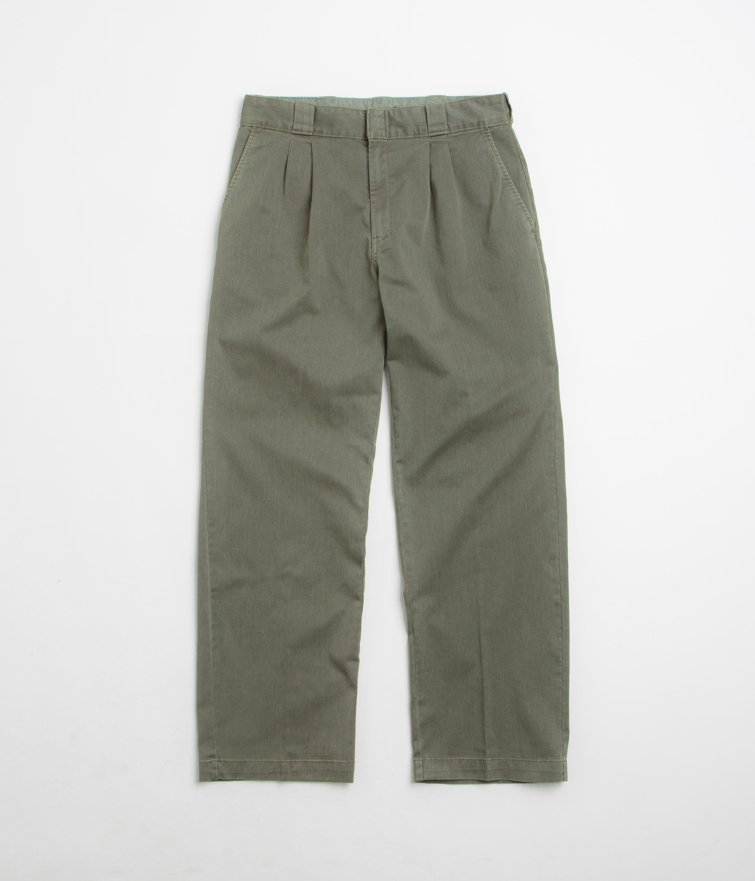 Dickies Unionville Pleated Work Pants in Military Green