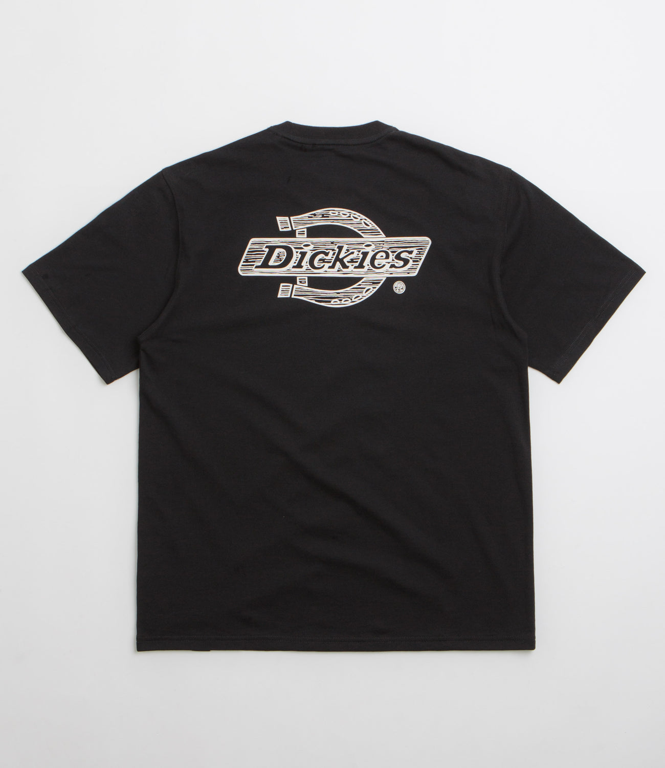 Dickies Wood Logo T Shirt Black Flatspot dickies-wood-logo-t-shirt-black-flatspot