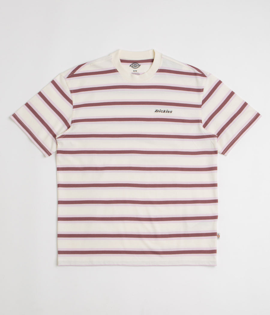 Dickies York Stripe T-Shirt in Egret