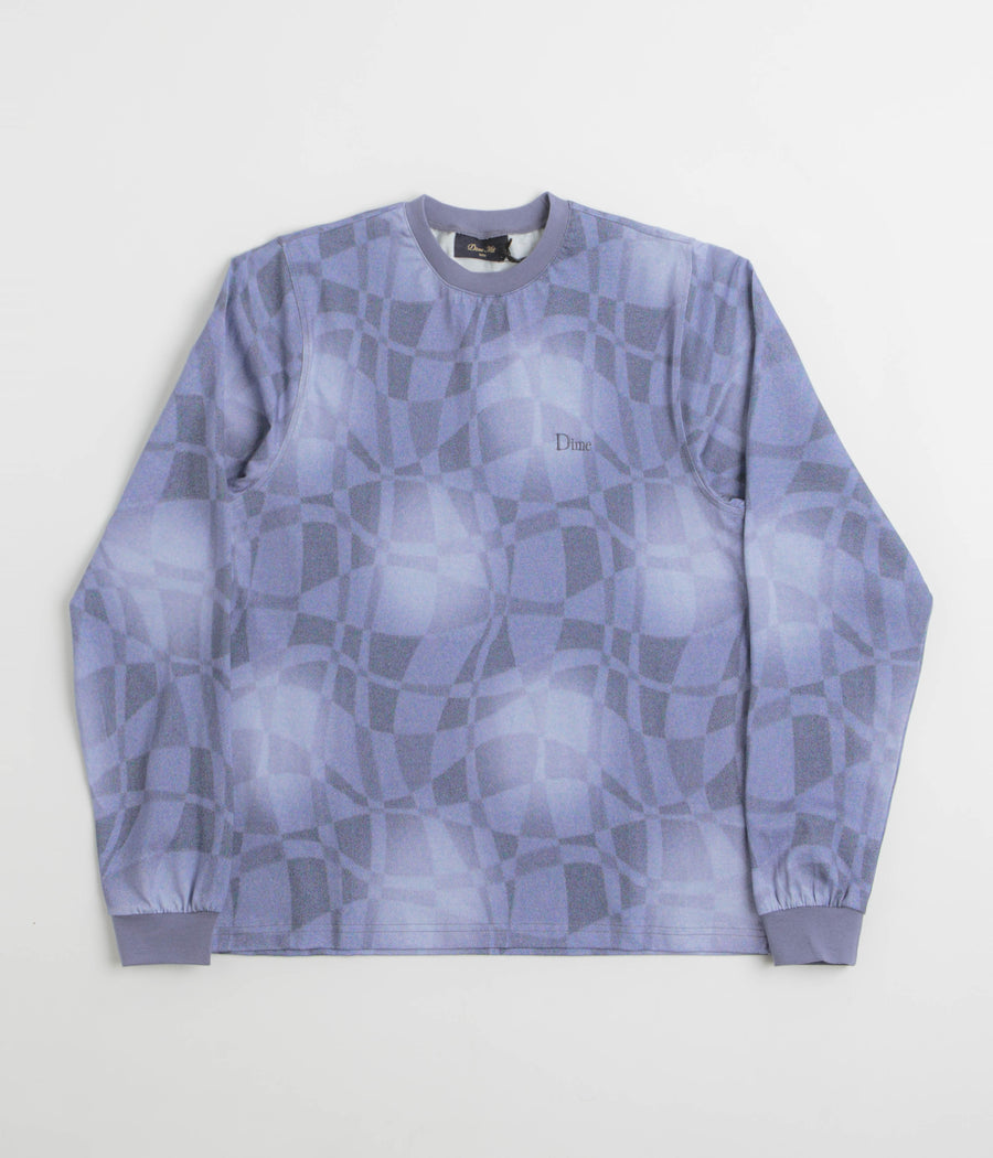 Dime Abstract Long Sleeve T-Shirt in Static Blue