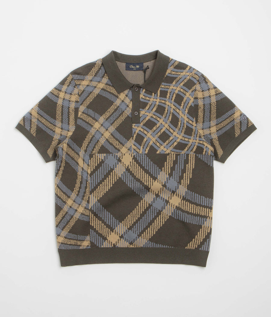 Dime Antique Polo Shirt in Brown Multi