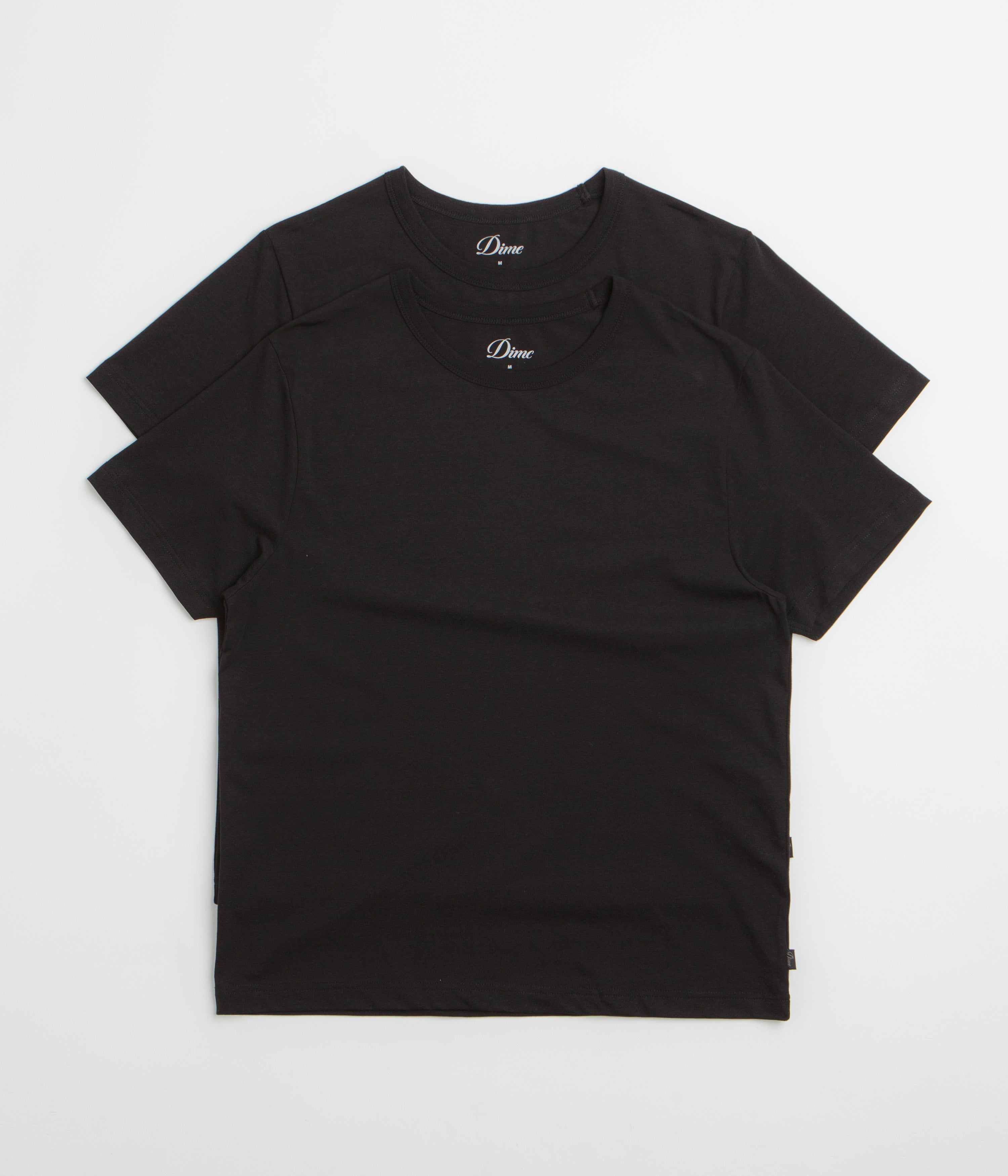Dime Basic T-Shirts (2 Pack) in Black