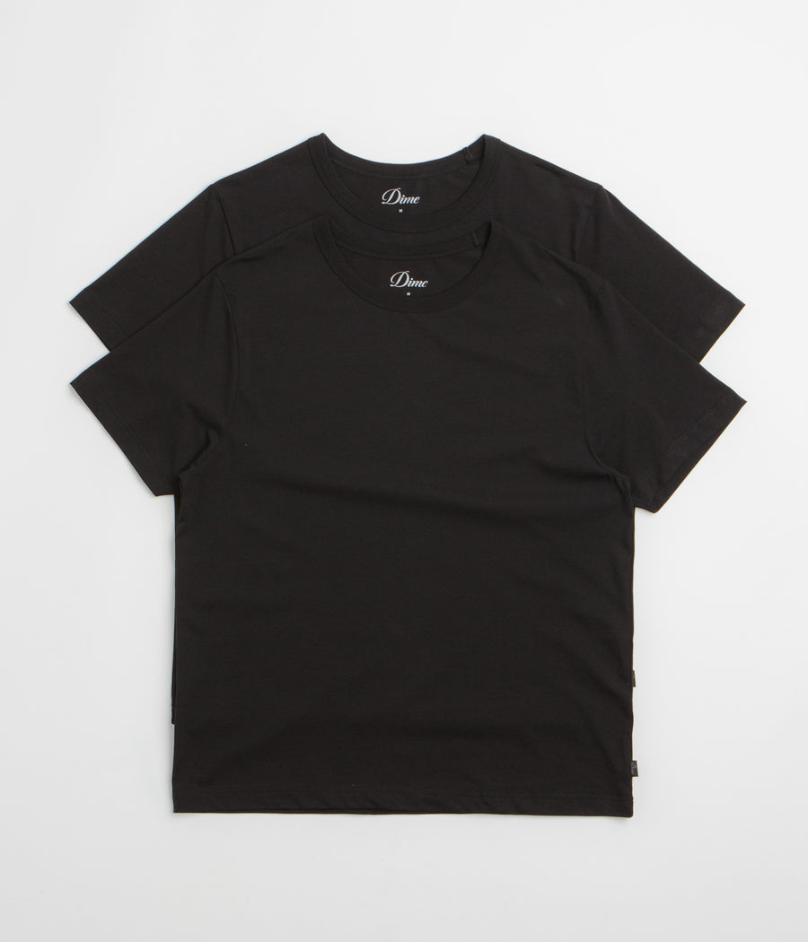Dime Basic T-Shirts (2 Pack) in Black