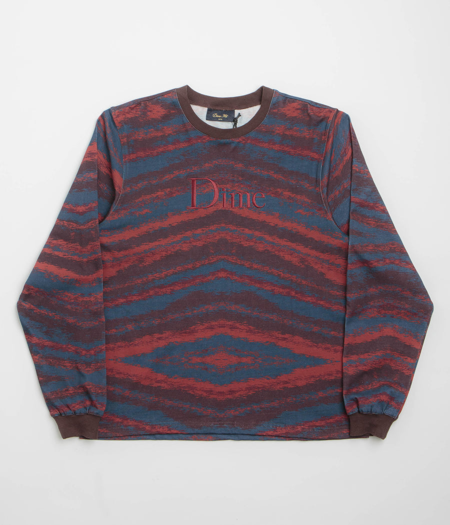 Dime Brushstroke Shirt in Bordeaux