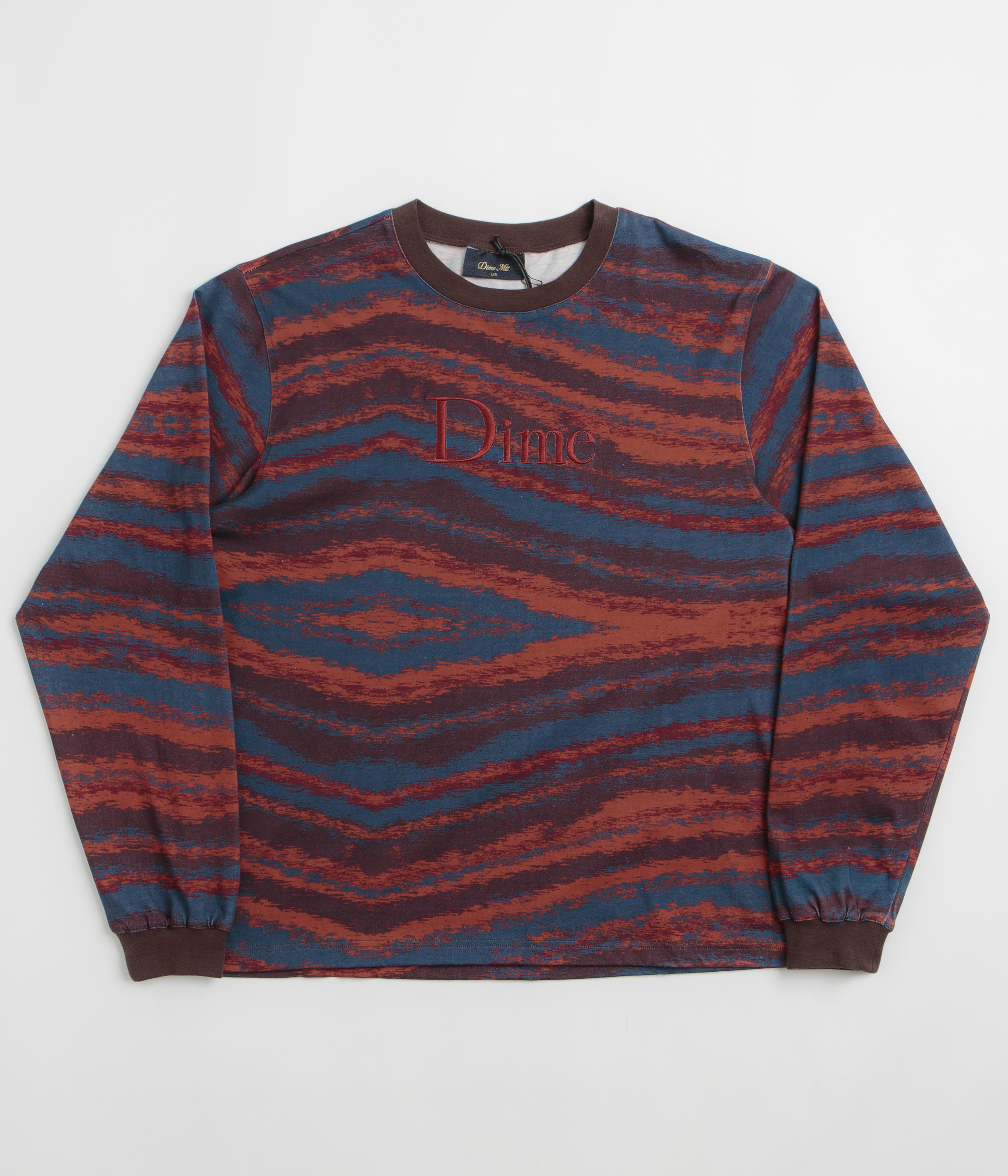 Dime Brushstroke Shirt in Bordeaux