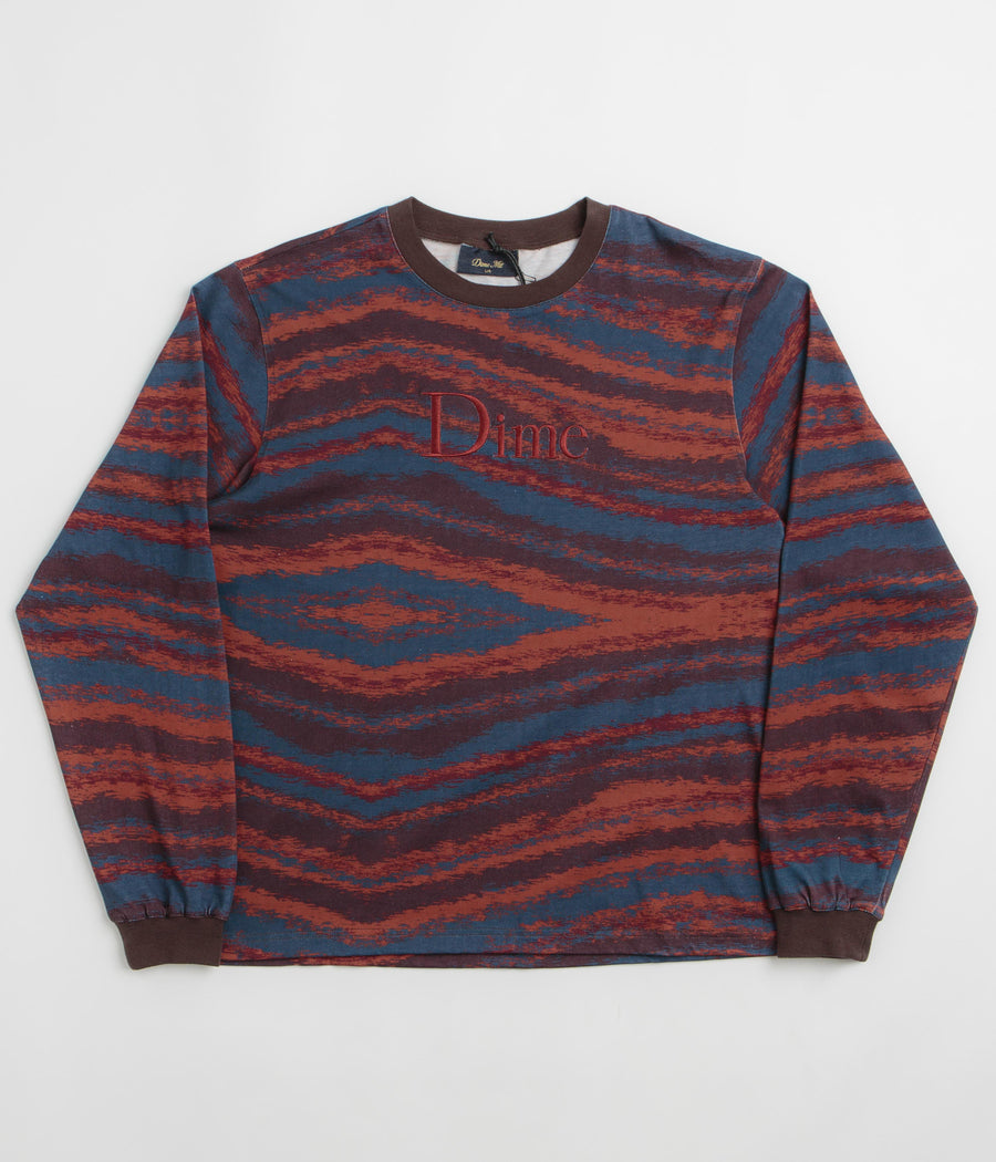 Dime Brushstroke Shirt in Bordeaux