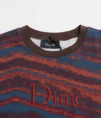 Dime Brushstroke Shirt in Bordeaux