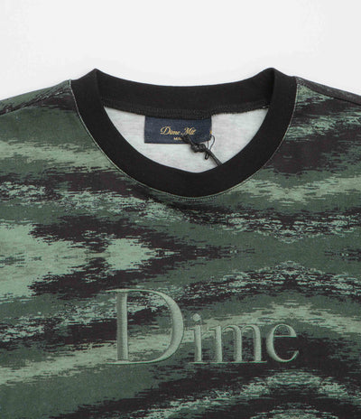 Dime Brushstroke Shirt in Hunter Green
