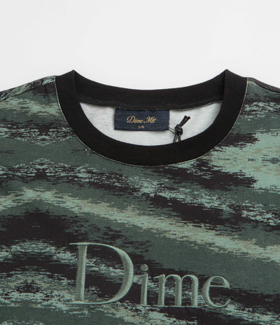 Dime Brushstroke Shirt in Hunter Green