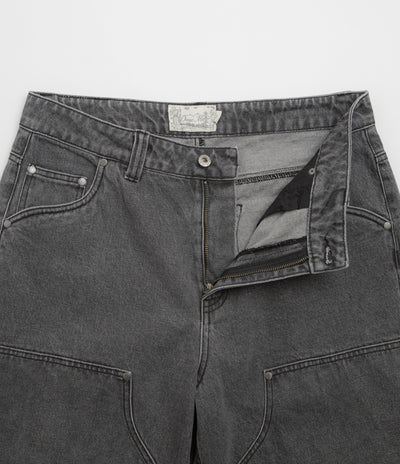 Dime Carpenter Denim Shorts in Faded Black