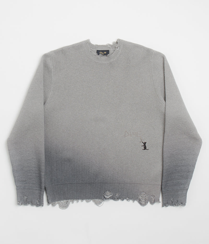 Dime Cat Knit Sweatshirt in Storm
