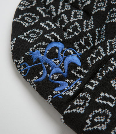 Dime Chopper Fold Beanie in Black
