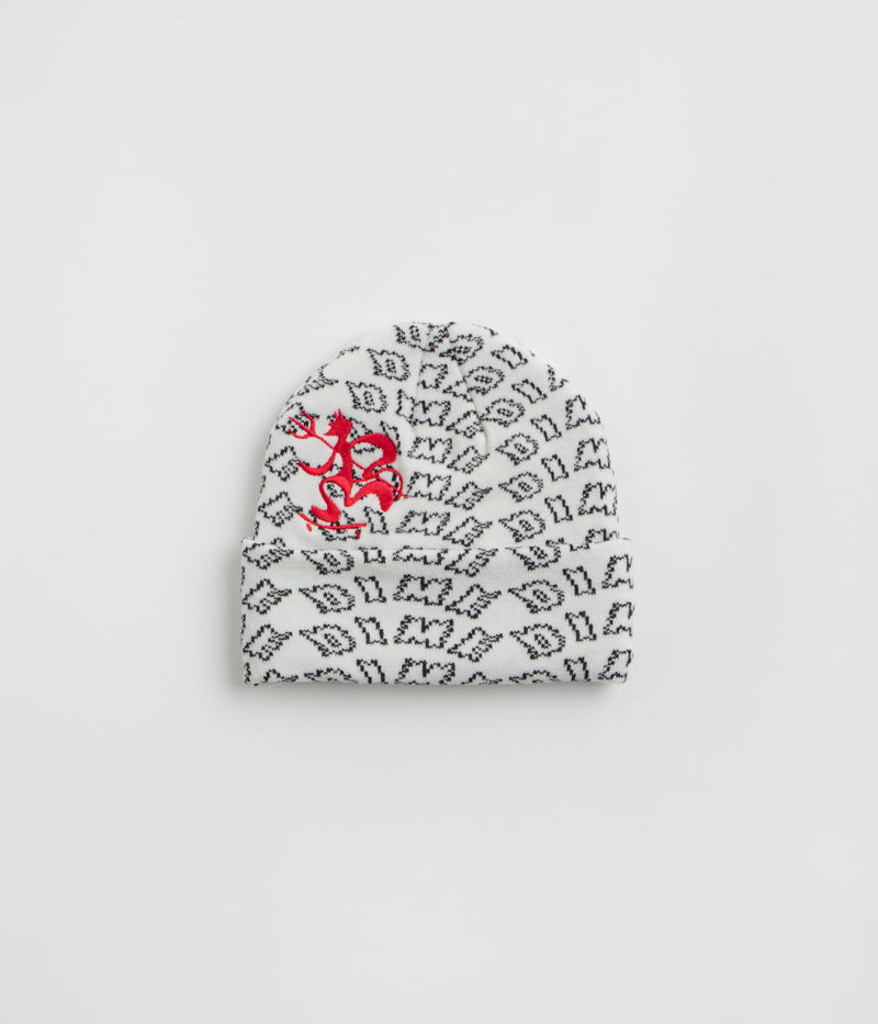 Dime Chopper Fold Beanie in White