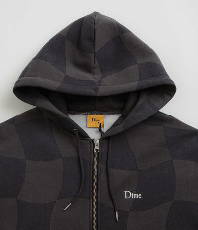【DIME】Classic Checkmate Zip Hoodie / Charcoal Dime Classic Checkmate Zip Hoodie - Charcoal | Flatspot