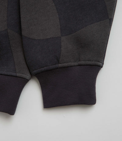 Dime Classic Checkmate Zip Hoodie in Charcoal
