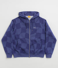 Dime Classic Checkmate Zip Hoodie in Navy