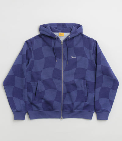 Dime Classic Checkmate Zip Hoodie in Navy