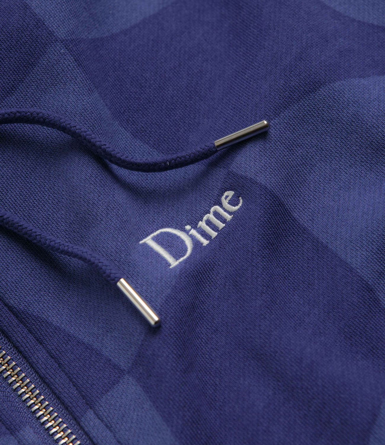 【DIME】 Classic Checkmate Zip Hoodie Navy Dime Classic Checkmate Zip Hoodie - Navy | Flatspot