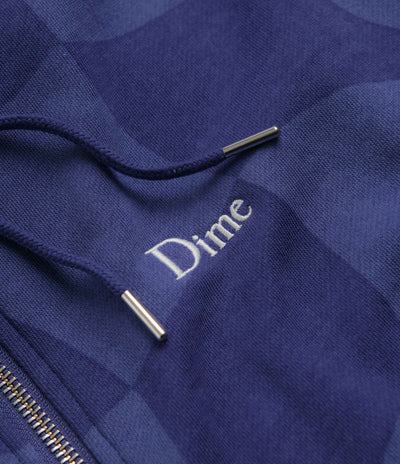 Dime Classic Checkmate Zip Hoodie in Navy