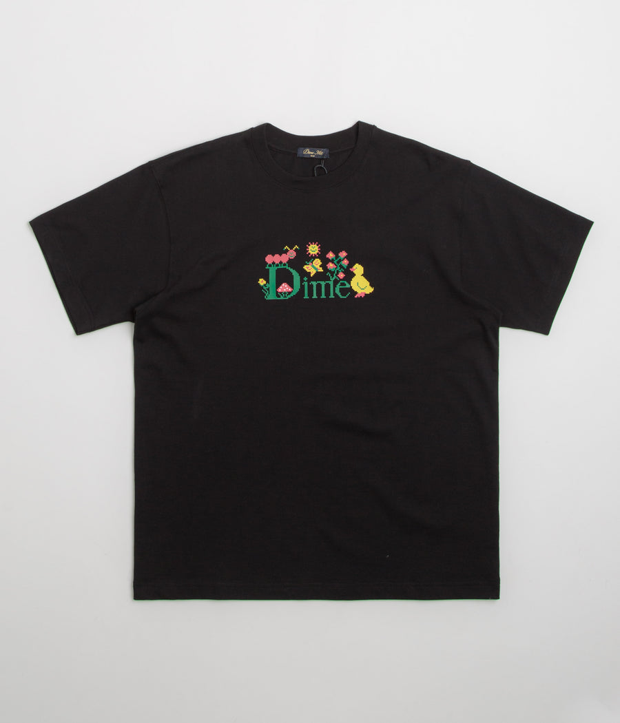 Dime Classic Cross Stitch T-Shirt in Black