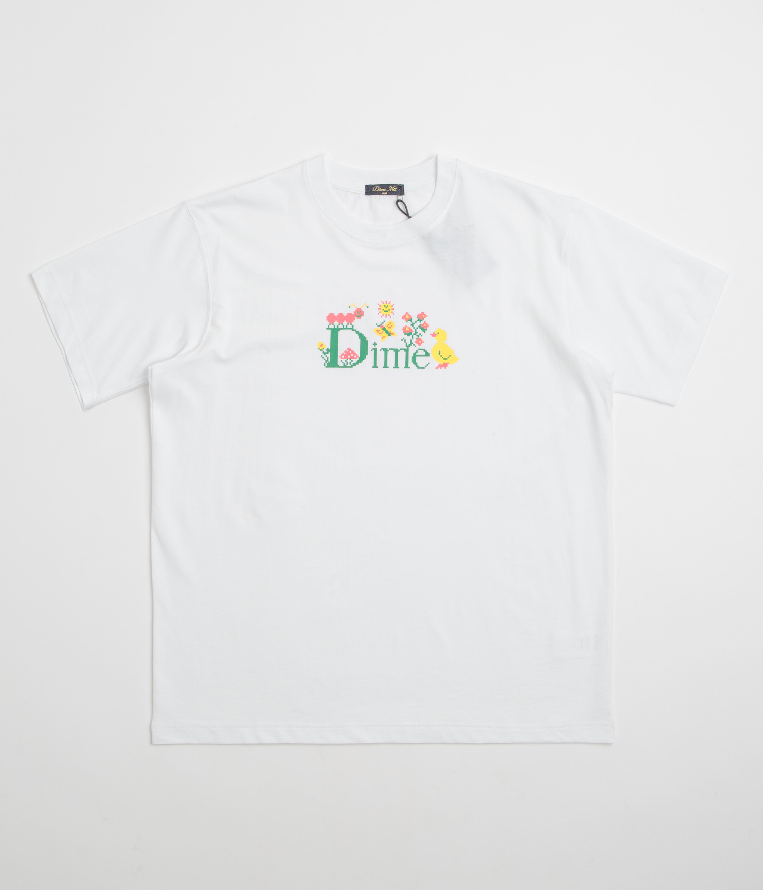 【DIME】 Classic Small Logo T-Shirt / White Dime Classic Small Logo T-Shirt - (White) - Geometric Skateshop