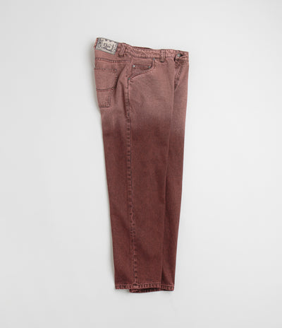 Dime Classic Relaxed Jeans in Dipped Sandblasted Burgundy