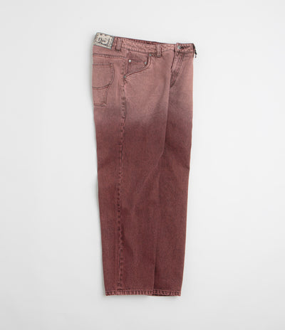 Dime Classic Relaxed Jeans in Dipped Sandblasted Burgundy