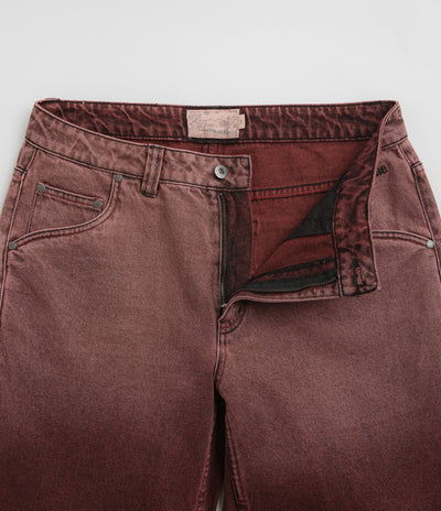 Dime Classic Relaxed Jeans in Dipped Sandblasted Burgundy