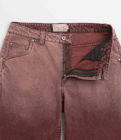 Dime Classic Relaxed Jeans in Dipped Sandblasted Burgundy