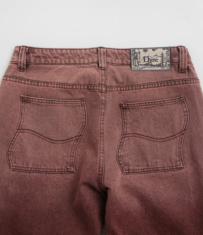 Dime Classic Relaxed Jeans in Dipped Sandblasted Burgundy