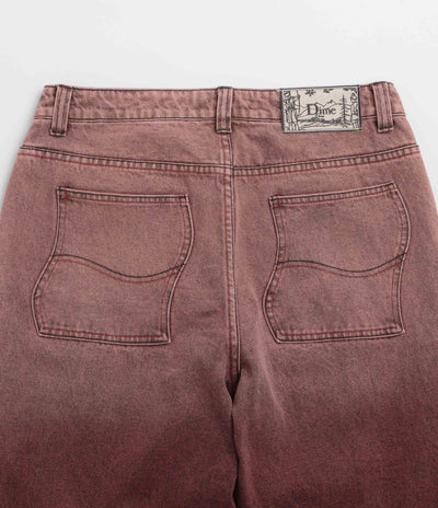 Dime Classic Relaxed Jeans in Dipped Sandblasted Burgundy