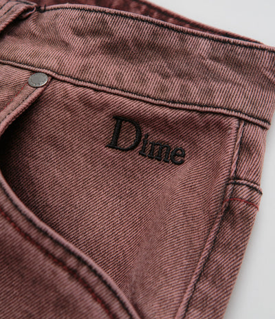 Dime Classic Relaxed Jeans in Dipped Sandblasted Burgundy