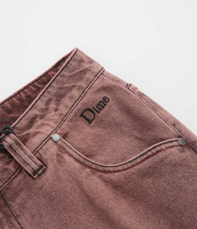Dime Classic Relaxed Jeans in Dipped Sandblasted Burgundy
