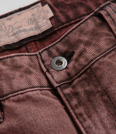 Dime Classic Relaxed Jeans in Dipped Sandblasted Burgundy