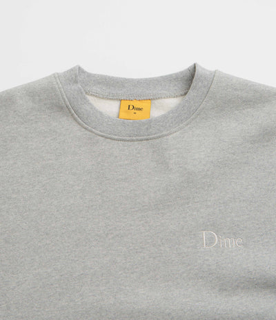 Dime Classic Small Logo Crewneck Sweatshirt in Heather Grey