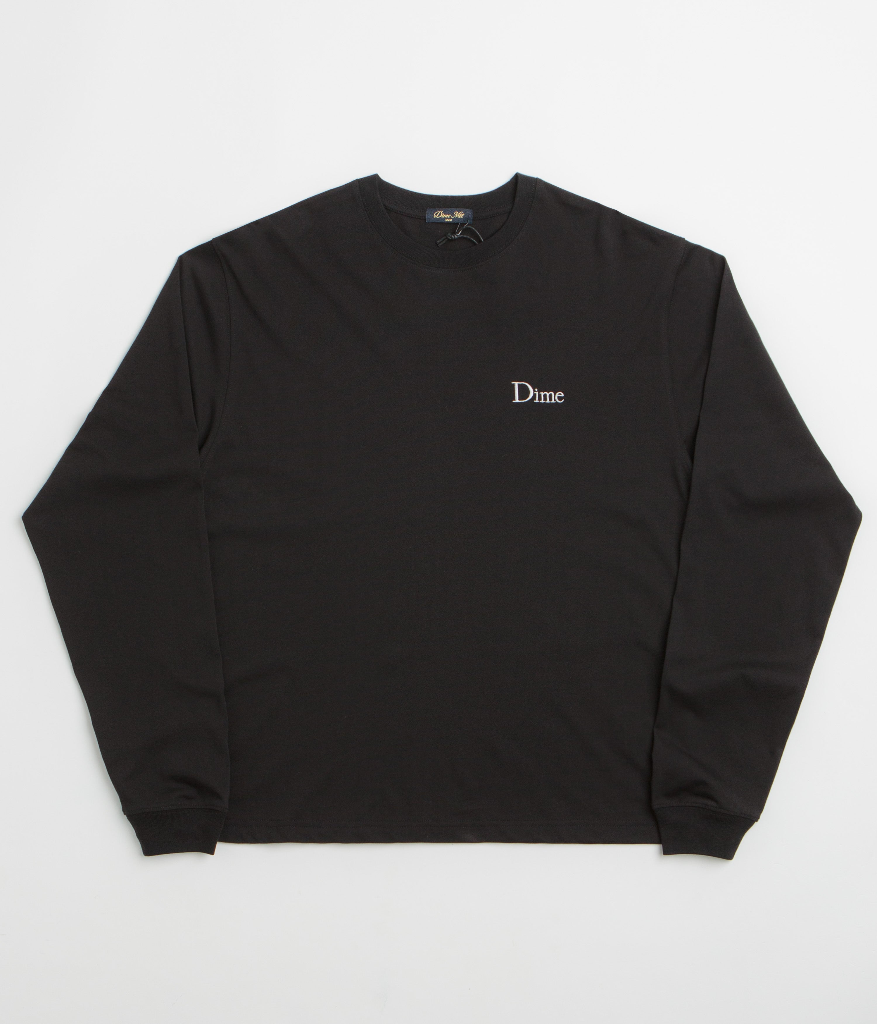 Dime Classic Small Logo Long Sleeve T-Shirt in Black