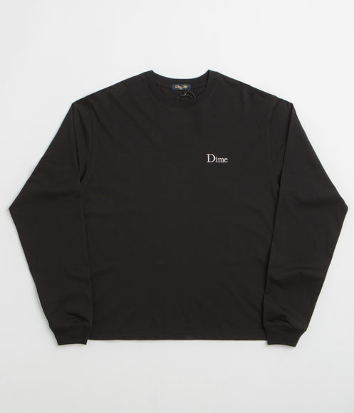Dime Classic Small Logo Long Sleeve T-Shirt - Black