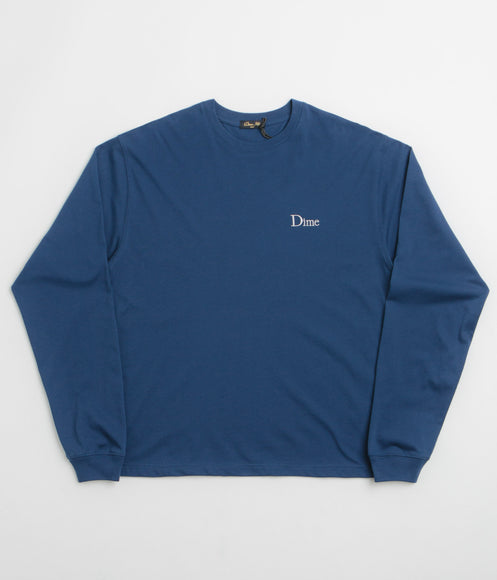 Dime Classic Small Logo Long Sleeve T-Shirt - Midnight Navy